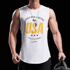 regata esportiva masculina marca na moda simples solto