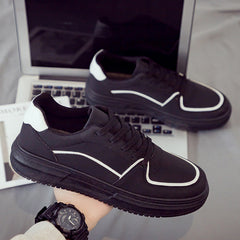 Sapatos masculinos de lona esportivo estilo high street