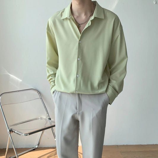 camisa polo de manga comprida com gola vintage