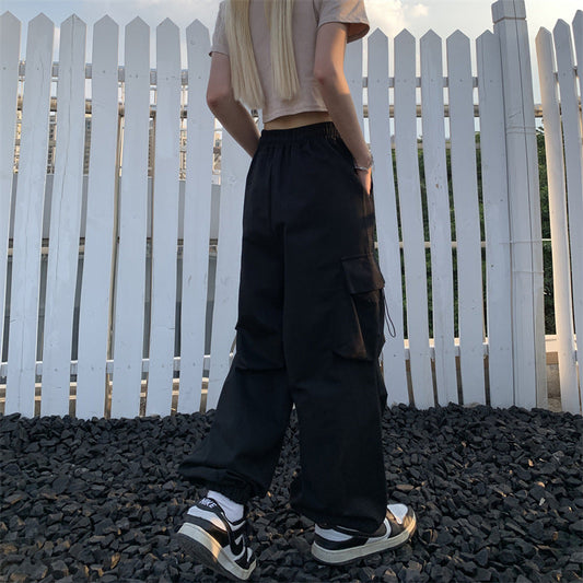 Calças casuais japonesas masculinas, estilo harajuku de verão