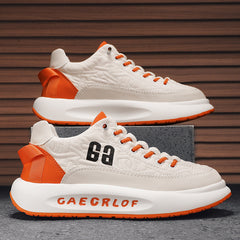 Sapatos masculinos de sola grossa estilo high street