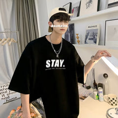 camisa larga masculina bordada ''STAY.''