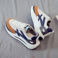 tênis masculinos versáteis de malha de sola grossa estilo high street