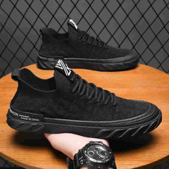 sapato masculino confortáveis de sola macia com cordões estilo high street