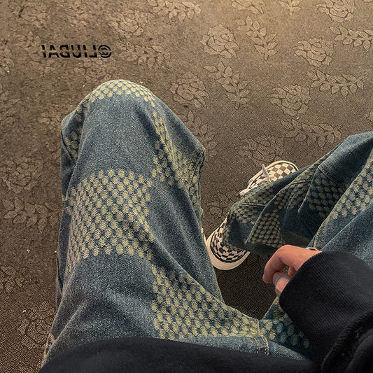 Calças jeans hiphop estilo Hong Kong