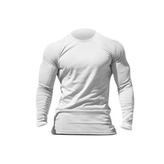 camiseta elástica de manga comprida estilo high street fitness