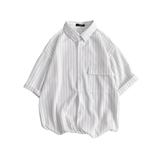 Camisa masculina verão estilo hong kong