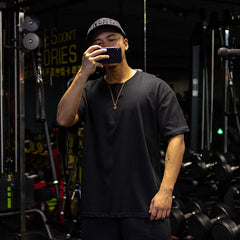 camiseta de manga curta fitness casual treinamento respirável solto