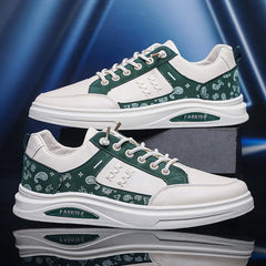 sapatos de couro casuais masculinos versáteis esportivos