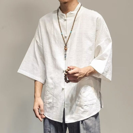 camisa de botão larga masculina