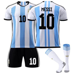 uniforme de time de futebol da seleção argentina com o nome do Messi versão Tailandesa