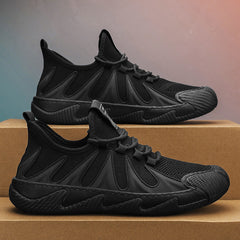 Sapatos esportivo masculinos de verão malha fina respirável anti-odor para corrida