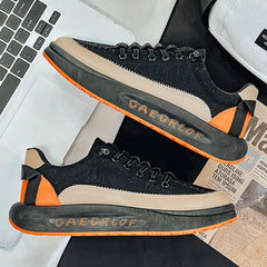 Sapatos masculinos de lona sola macia esportiva respiráveis de verão