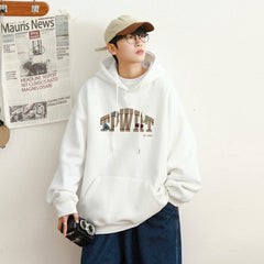 moletom largo masculino com estampa na frente