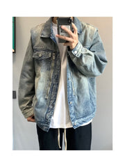 jaqueta jeans masculina retro