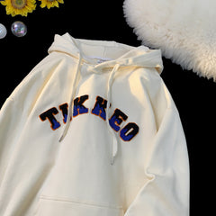 moletom largo masculino com estampa 'TIKKEO'' na frente estilo high street