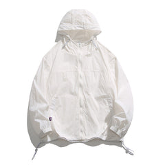 jaqueta corta vento masculina com touca e bolsos