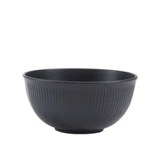 Preto Conjunto De Louça Com Listras Verticais, Eco-Friendly, Plástico, Anti-Queda, Prato, Tigela, Copa, Conjunto De Talheres, Ao Ar Livre, 3pcs