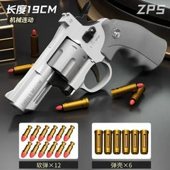 Magnum-Long Alloy Revolver Pistol, Soft Bullet, Can Be Fired, Boy Simulation Toy, Repetindo Pistola, Presentes infantis, Zp-5, 357