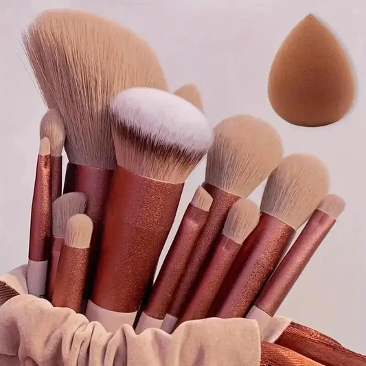 Soft Fluffy Makeup Brush Set, Professional Cosmetic, Foundation Powder, Eyeshadow, Kabuki Blending, Beauty Tool