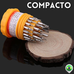 Mini Kit Ferramentas De Precisão Fenda Philips Com 31 Peças