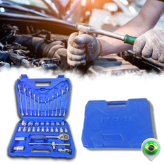 Jogo Soquetes 37 Peças 8 A 32mm Kit De Ferramentas Completo