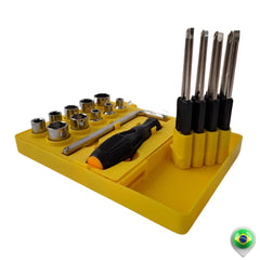 Ferramentas 20 Peças Chave Fenda Soquetes 1/4 E Maleta