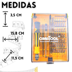 KIT Ferramentas 45 em 1 Reparo de Celular, Tablets, Notebook, PC, Smartwatch