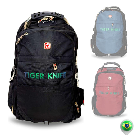 Mochila Bolsa Notebook Grande com Cabo Usb/Fone Capa De Chuva - 7689