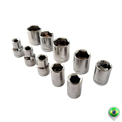 Ferramentas 20 Peças Chave Fenda Soquetes 1/4 E Maleta