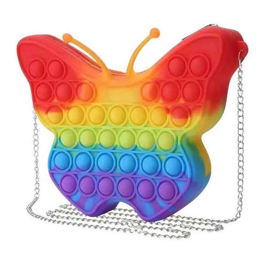 BORBOLETA Bolsa Pop-It Fidget Toy Brinquedo Anti Stress De Raciocínio Para Adulto e Crianças 20 cm