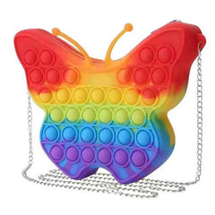 BORBOLETA Bolsa Pop-It Fidget Toy Brinquedo Anti Stress De Raciocínio Para Adulto e Crianças 20 cm