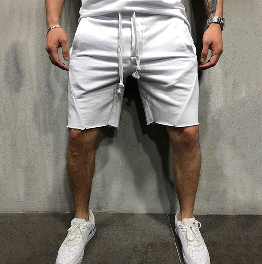 shorts masculino com borda rasgada e com alça pra amarrar