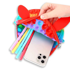 Bolsa POPIT Fidget Toy Brinquedo Anti Stress De Raciocínio Para Adulto e Crianças 18CM