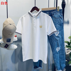 camisa polo com estampa no canto estilo streetwear