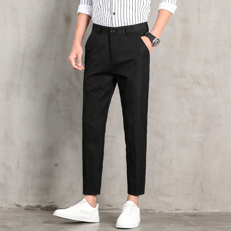 calça reta masculina elastica estilo vintage