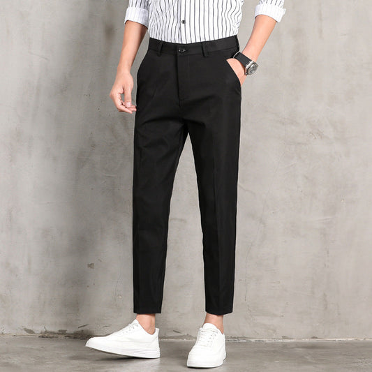 calça reta masculina elastica estilo vintage