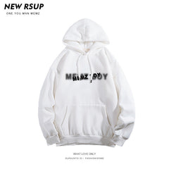 suéter de veludo masculino com capuz moderno