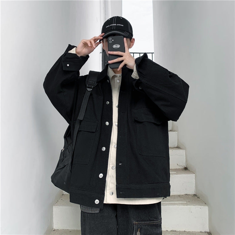 jaqueta masculina versão coreana de casual
