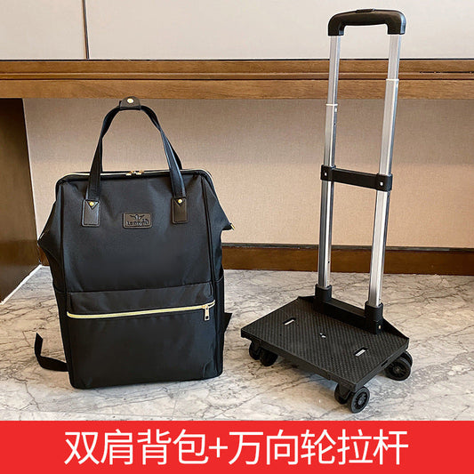 Bagagem com Rodinhas Universal: Bolsa de Viagem Masculina, Bolsa de Mão Feminina de Grande Capacidade, Mochila para Viagens Curtas de Negócios