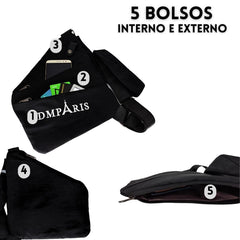 Bolsa Bag Pochete Transversal Slim Impermeável