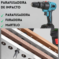 KIT Completo 8 em 1 Multiferramentas 6 Cabeçotes e Acessórios com Maleta