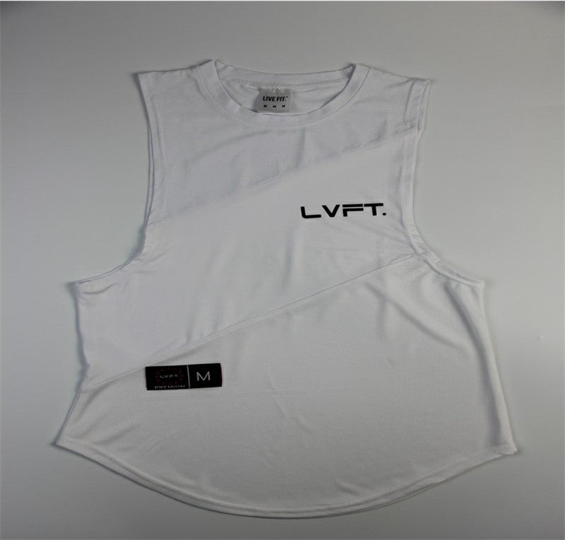 regata fitness masculina solta elástico suor-absorvente respirável