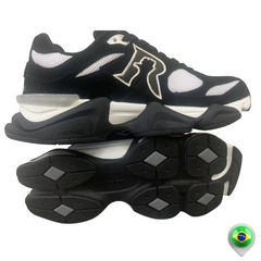 Tênis R Preto Branco White  Black