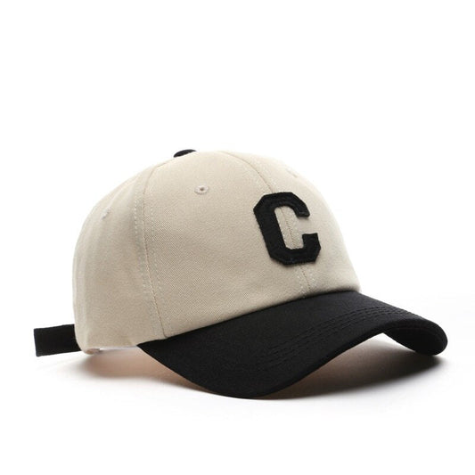 Boné de Beisebol Ajustável D&T Unissex, Estilo de Rua, Retro estampado com a letra ''C''
