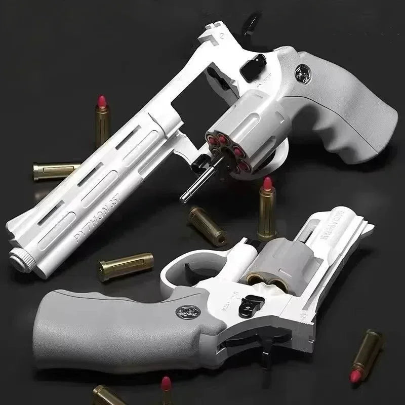 Magnum-Long Alloy Revolver Pistol, Soft Bullet, Can Be Fired, Boy Simulation Toy, Repetindo Pistola, Presentes infantis, Zp-5, 357