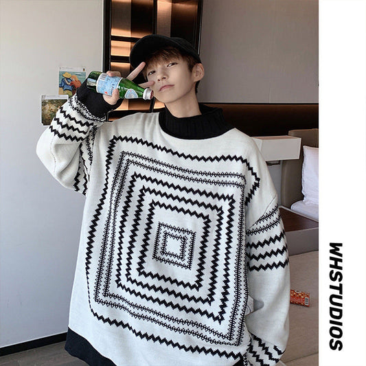 blusa de manga comprida larga masculina high street