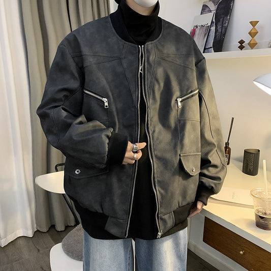 jaqueta masculina com ziper high street