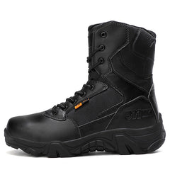 botas de cano alto com detalhes para caminhada