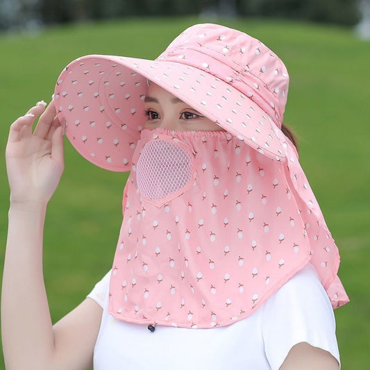 chapeu de rosto feminino para proteção de raios solares UV